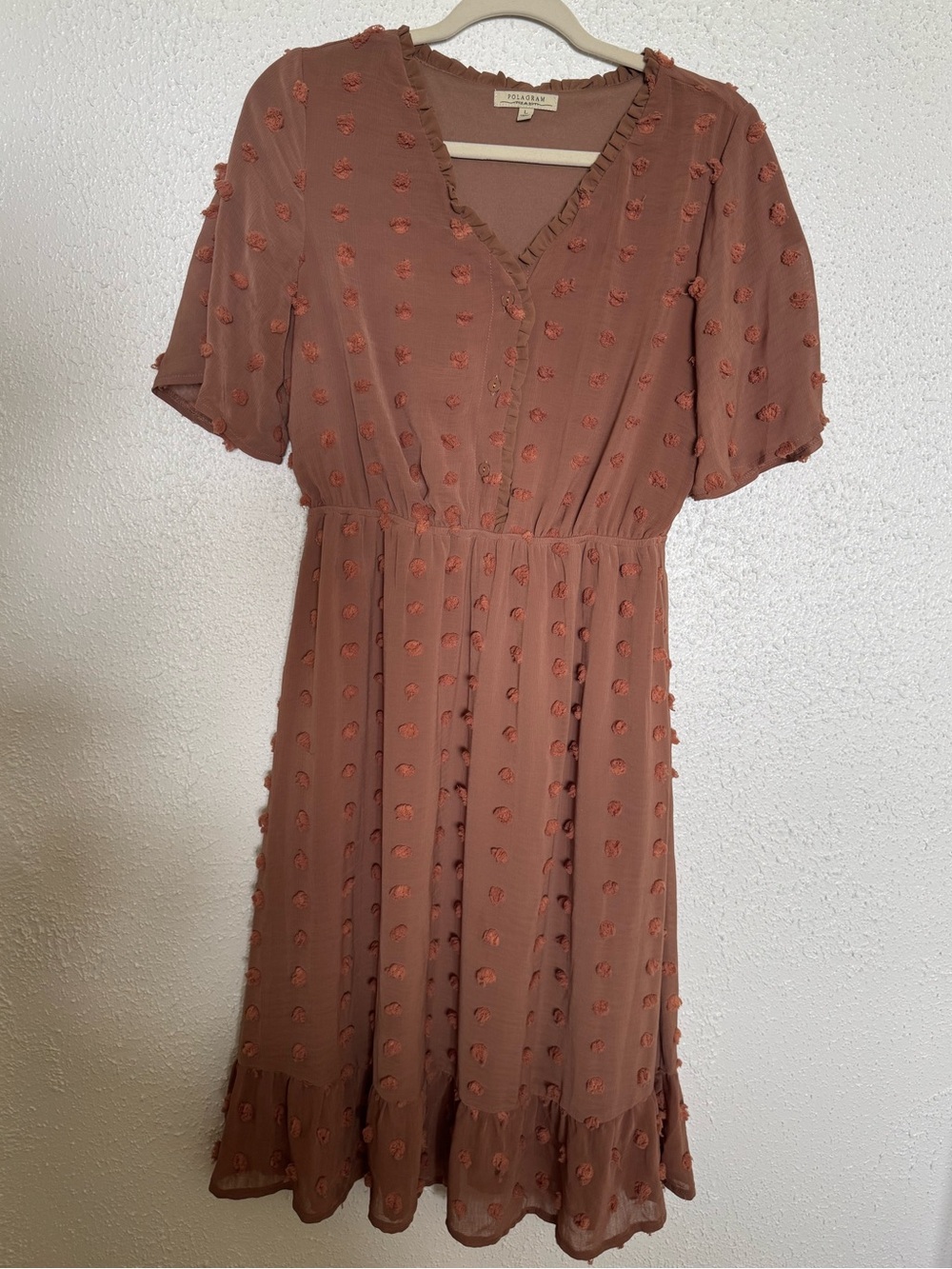 Polagram Textured Midi Dress
